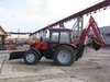 Экскаватор-бульдозур ЭО-2621-01(с поворотным отвалом и смещаемой осью копания) на базе промышленного трактора Беларус МТЗ-92П