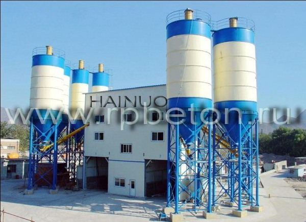 Фото - Стационарный бетонный завод HAINUO HZS120. Китайский завод для производства бетона HAINUO HZS120.