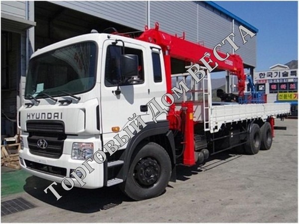 Фото - КМУ CS Machinery CSS560(12, 5т) на базе грузовика Hyundai HD260, 2014 года.