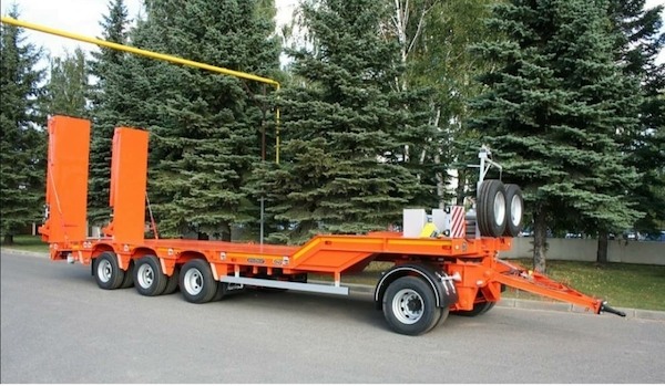 Фото - Низкорамный прицеп для перевозки ДСТ, Лесной, коммунальной спец техники до 40 тонн