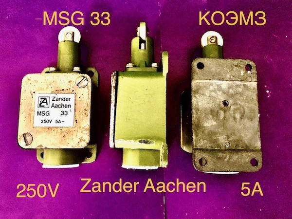 Фото - Концевой выключатель с роликом Zander Aachen type MSG 33