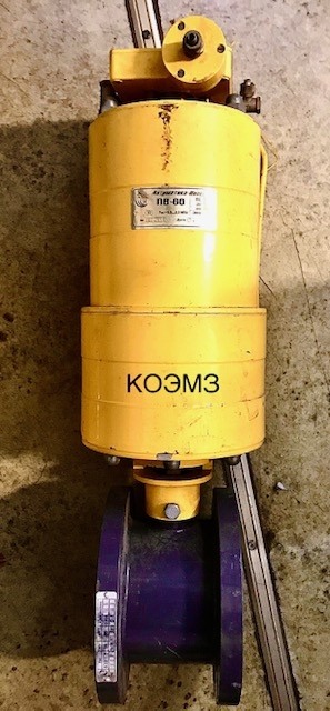 Фото - Кран шаровый регулирующий КШТВ 16-80 с пневмоприводом ПВ-60